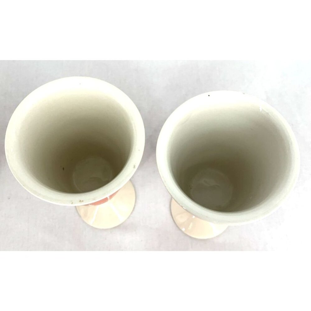 Red Solo Cup Living Reusable Stem Wine Cup Red Barware Ceramic 8" Lot of 2 - Picture 6 of 8